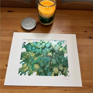 New Original Signed Artwork Alcohol Ink on Paper 198